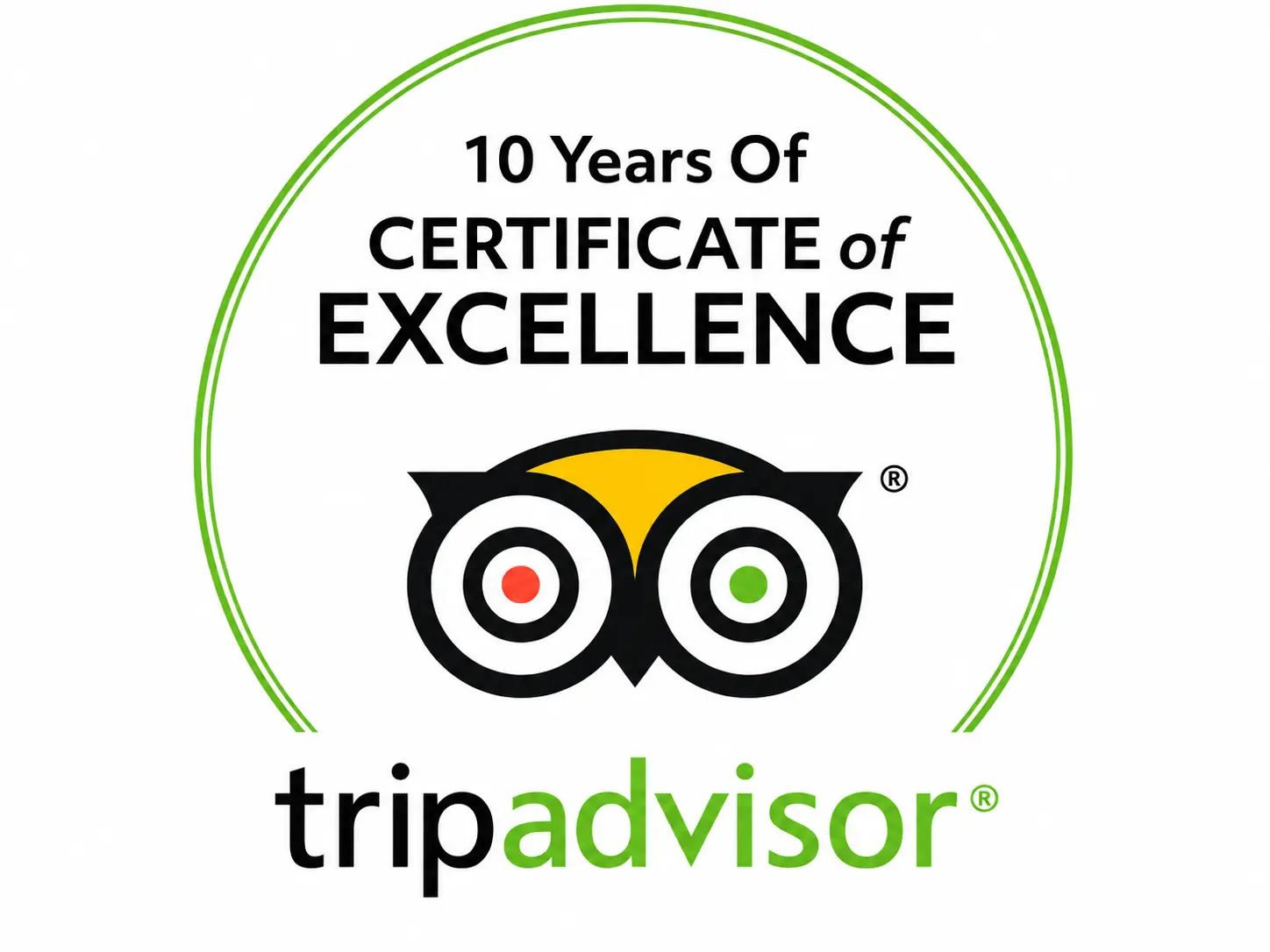 10 years certificate of excellence tripadvisor