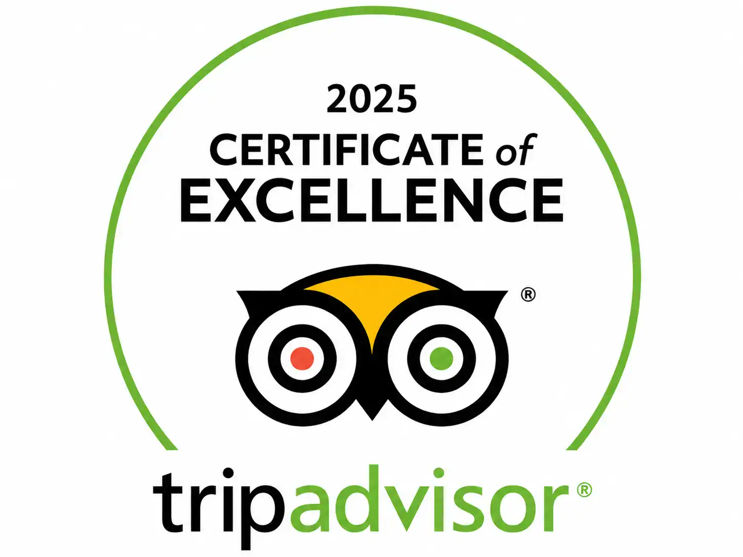tripadvisor certificate of excellence 2025
